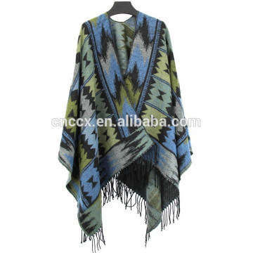 15PKCP03 2017 New Lady tecido na moda asteca cape capa de viagem de impressão